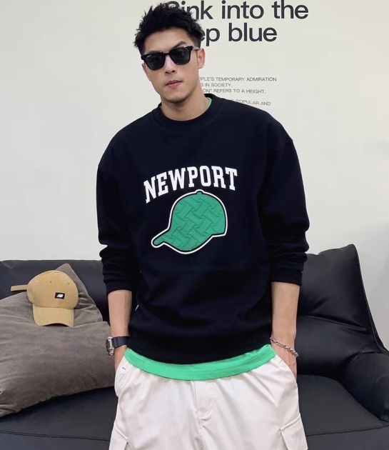 Men's round neck hoodie