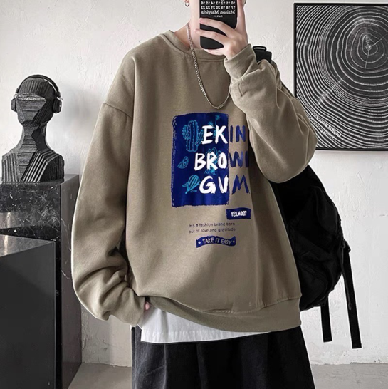 Men's round neck hoodie