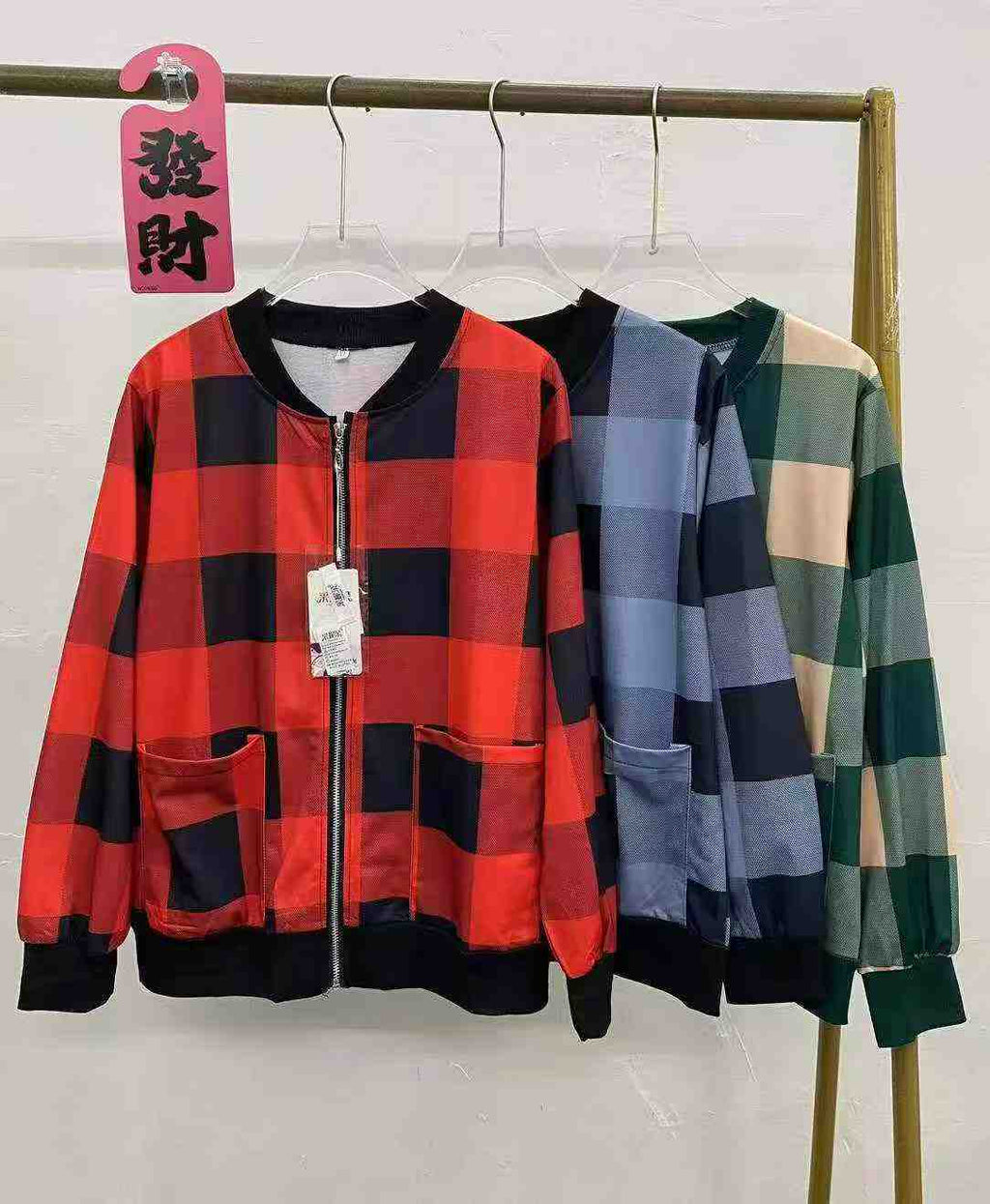 Women's checkered jacket