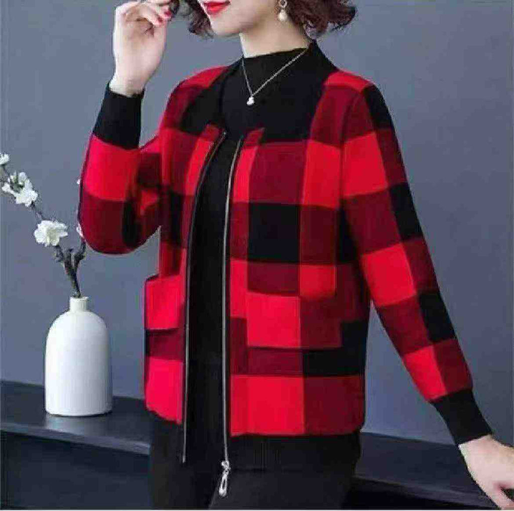 Women's checkered jacket