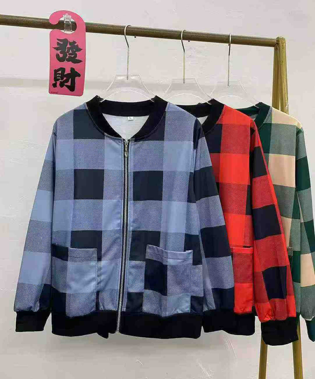 Women's checkered jacket