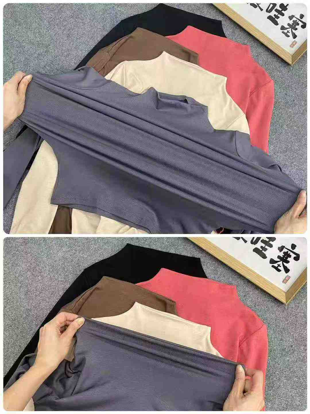 Women's high-necked base layer shirt