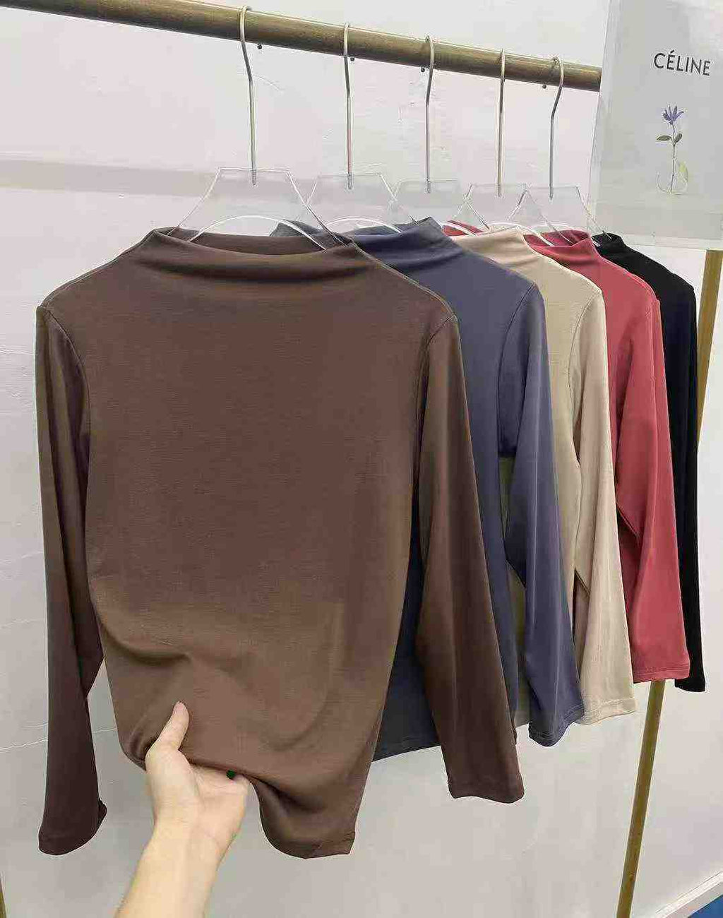 Women's high-necked base layer shirt