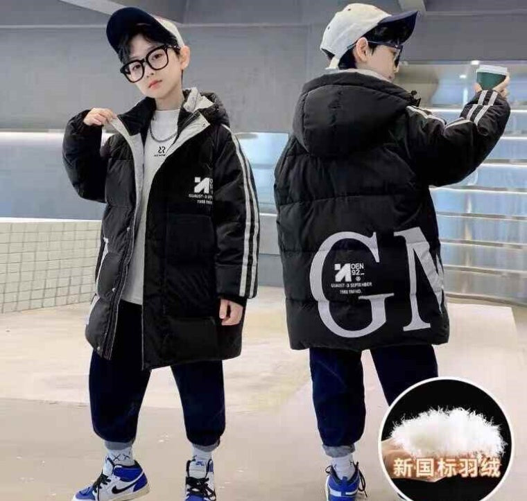 Kid's long down jacket