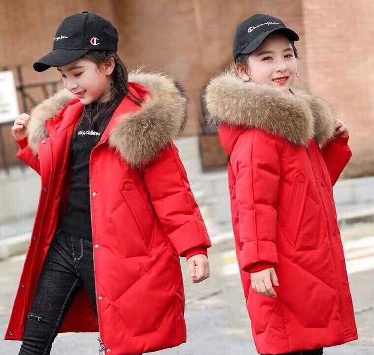 Kid's long down jacket