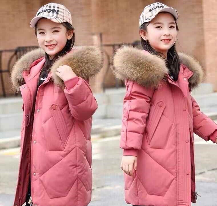 Kid's long down jacket