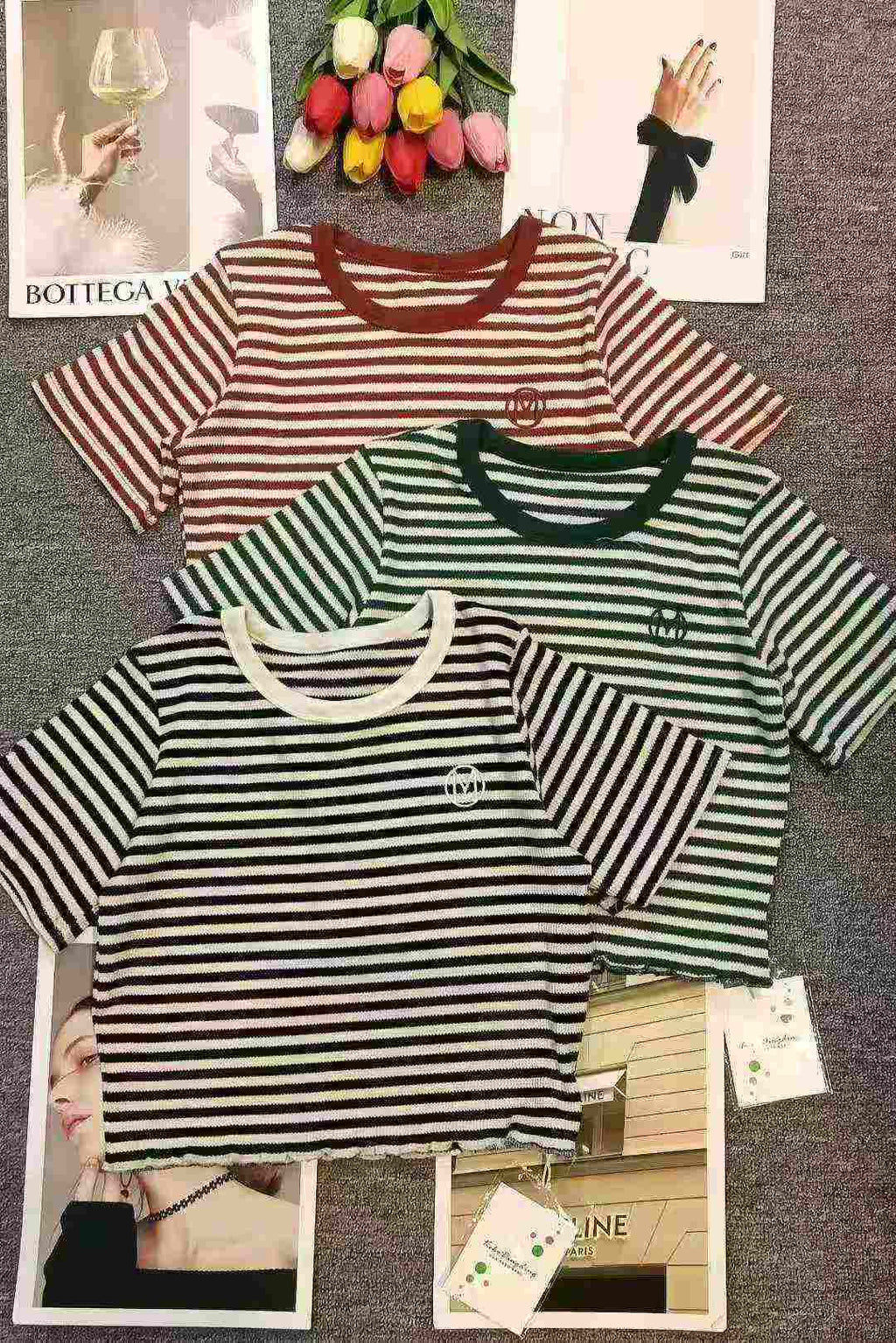 Women's striped T-shirt