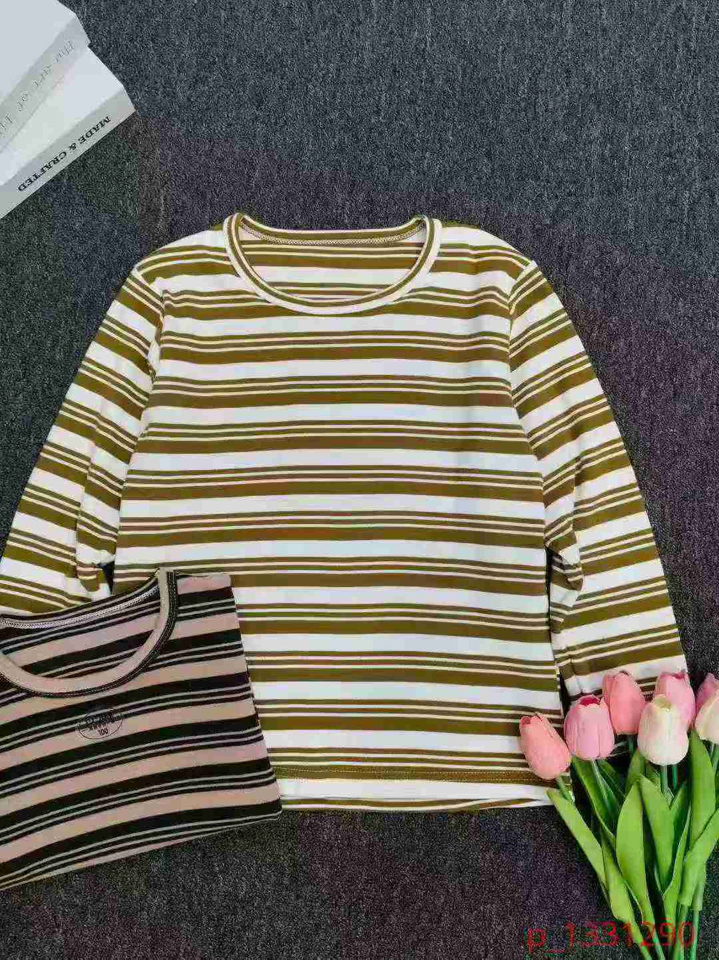 Kid's striped long-sleeved base shirt