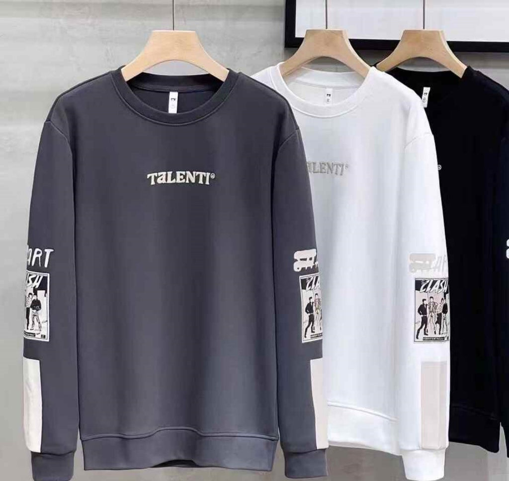 Mens round-neck sweatshirt