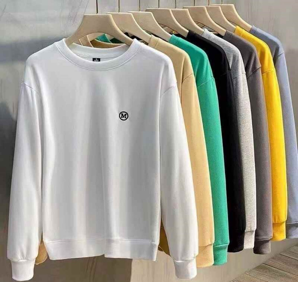 Mens round-neck sweatshirt