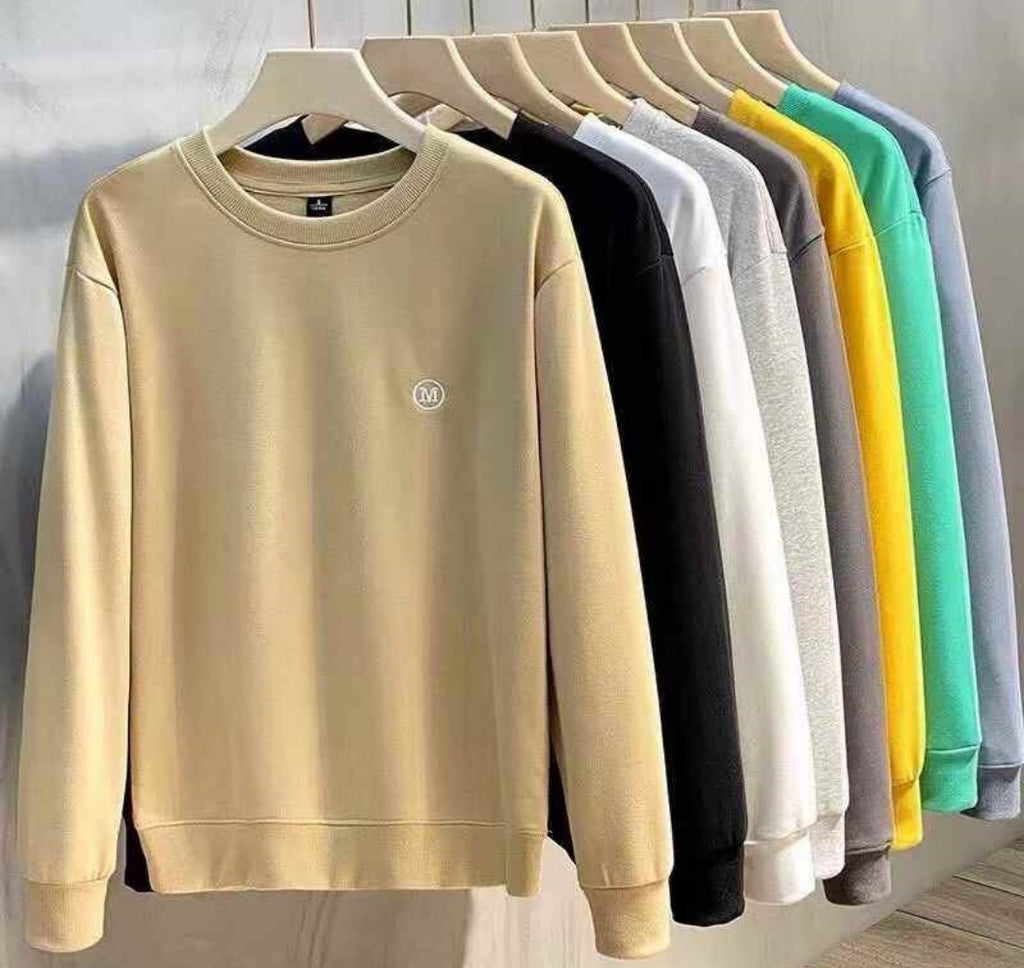 Mens round-neck sweatshirt