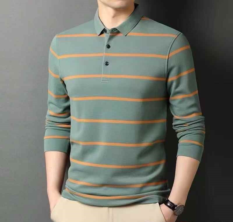 Mens long sleeves polo