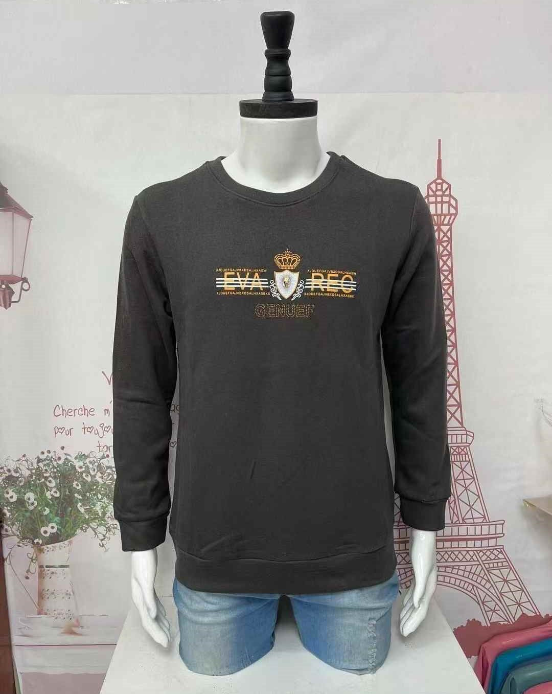 Mens middle-aged round-neck sweatshirt