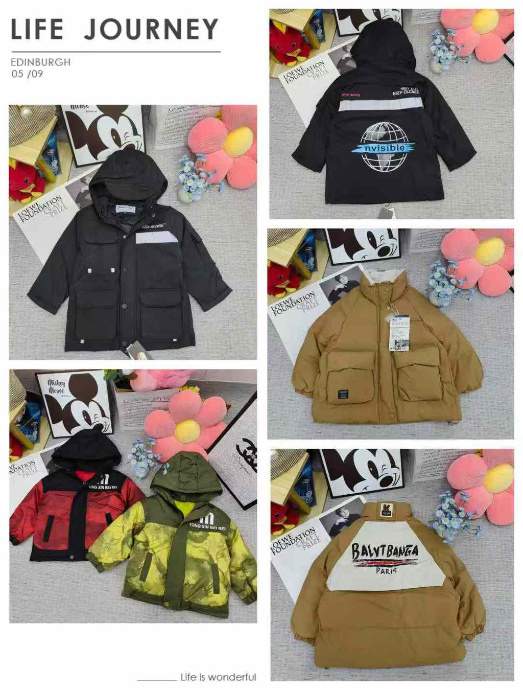 Kid's winter cotton coats