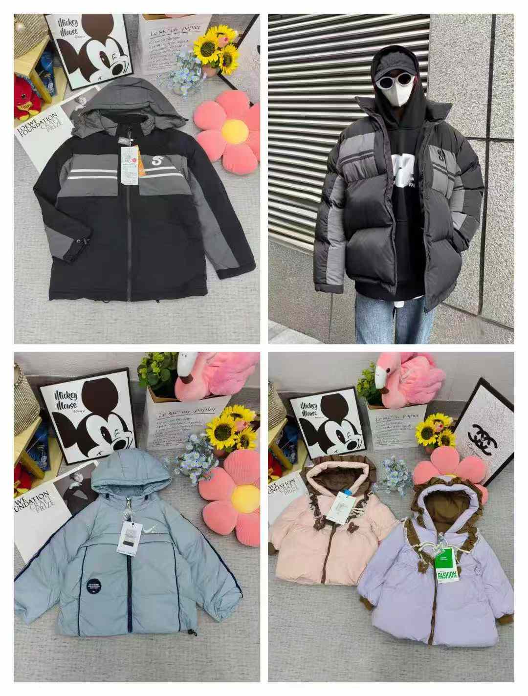Kid's winter cotton coats