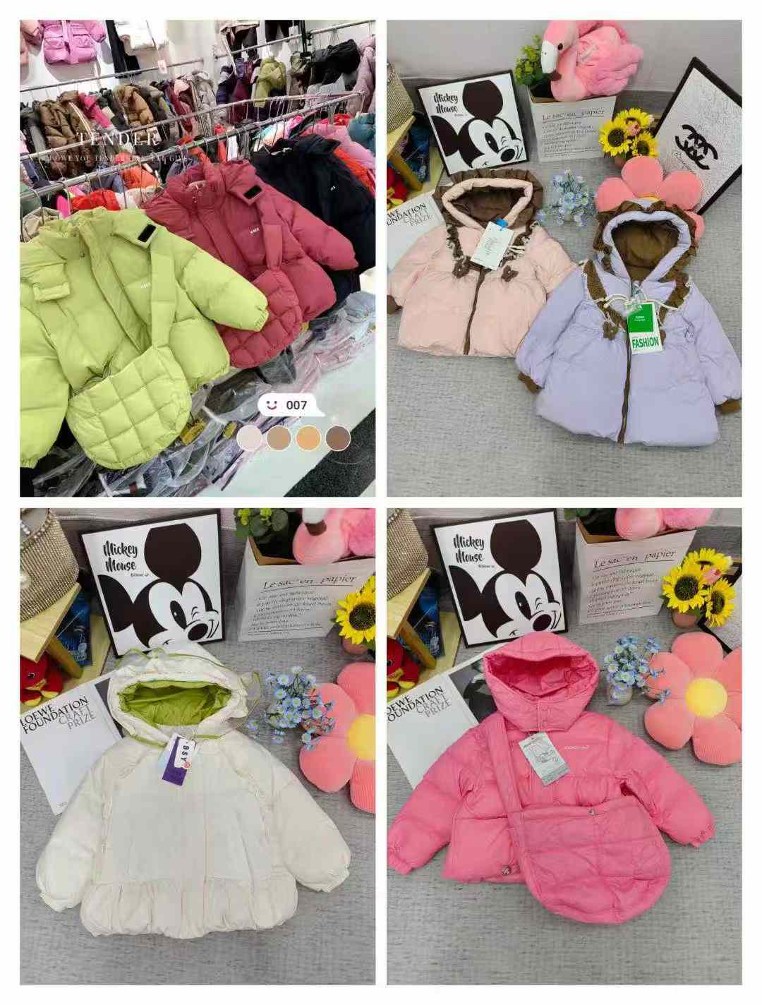 Kid's winter cotton coats