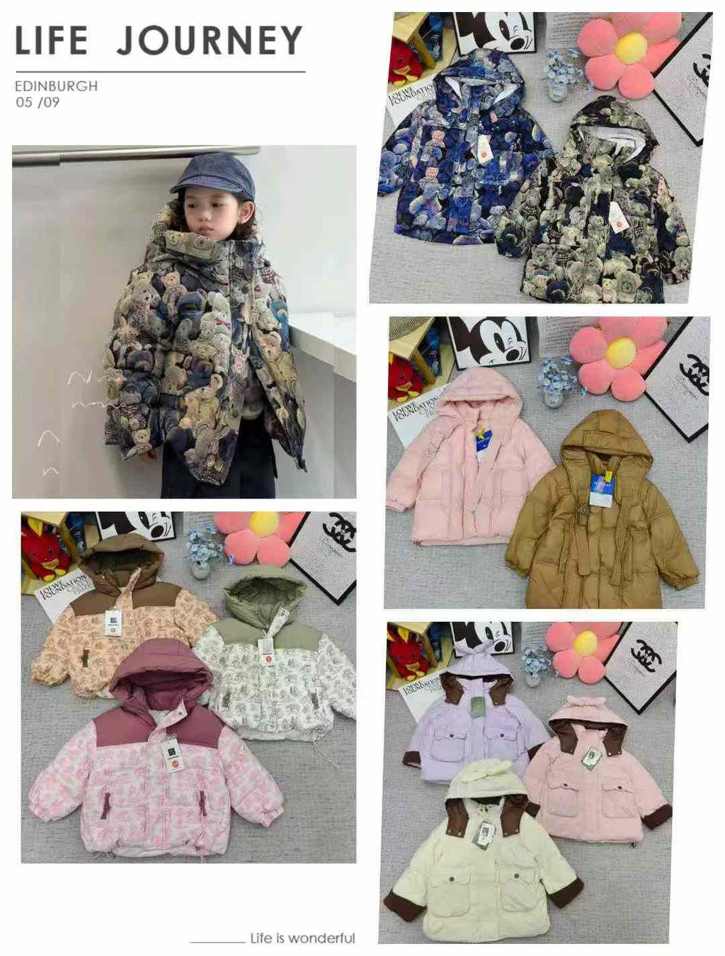 Kid's winter cotton coats