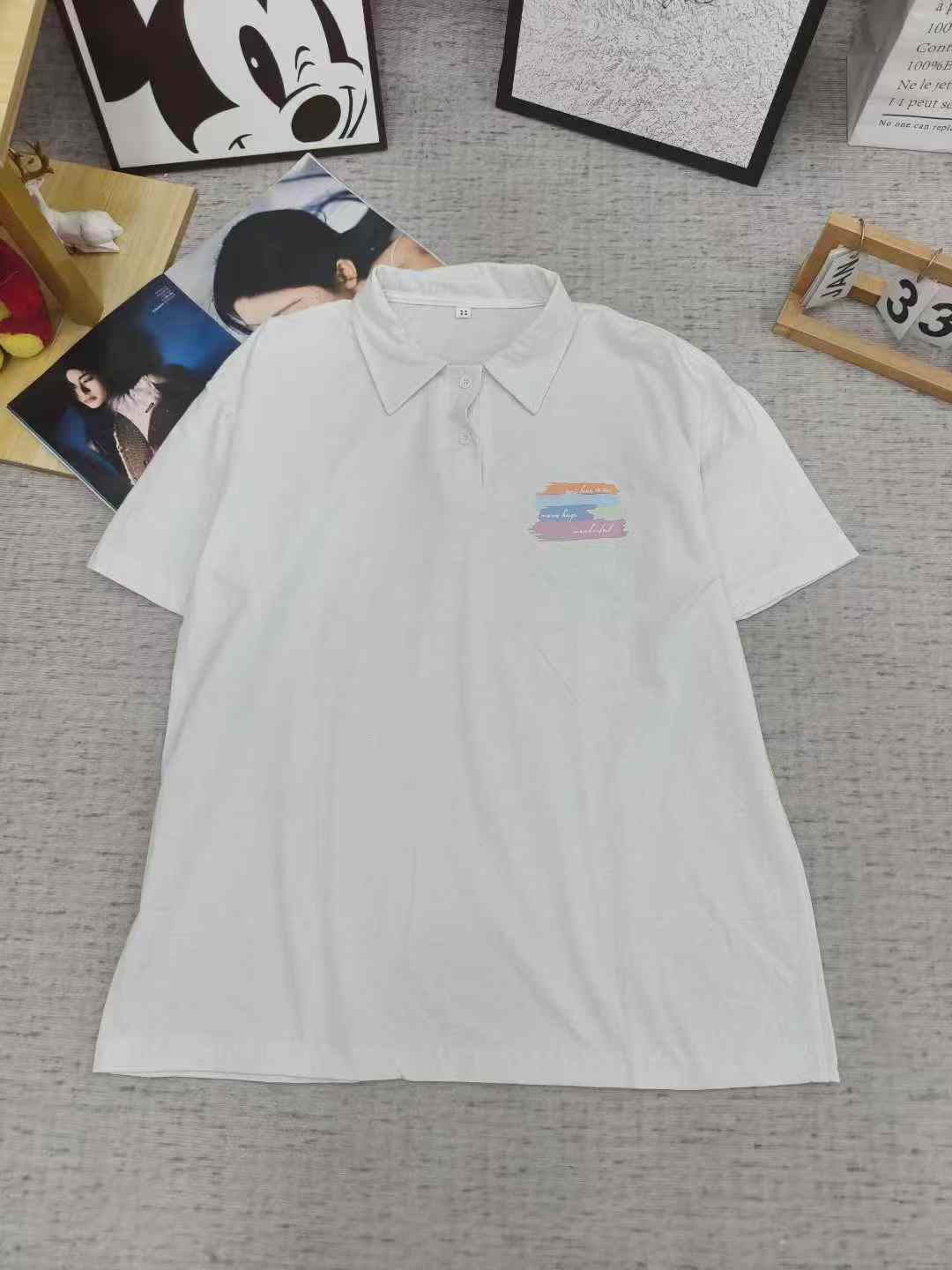 Men's pure white polo shirt