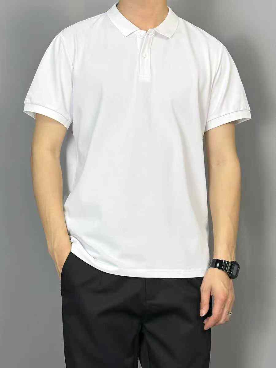 Men's solid-color polo shirt