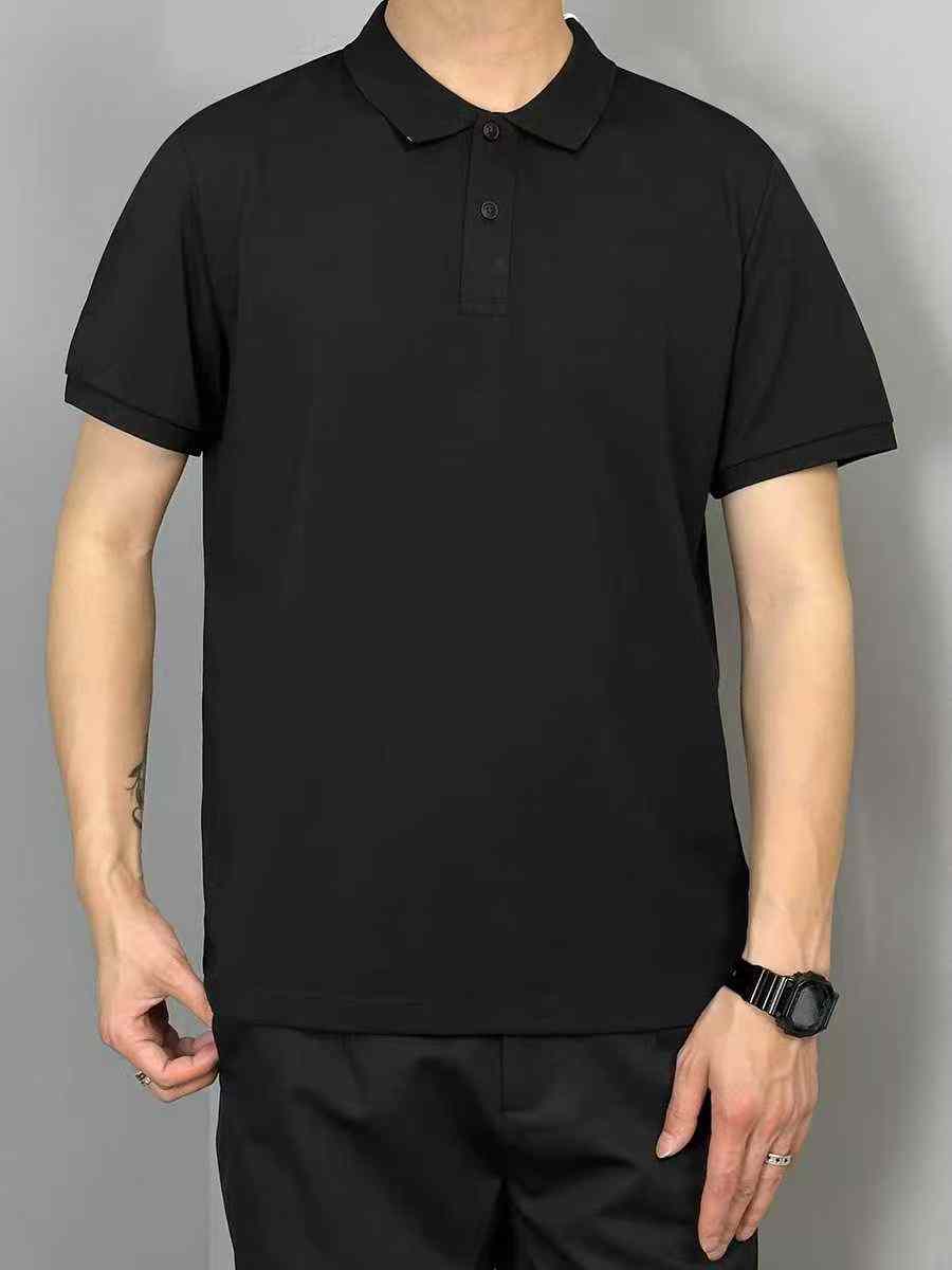Men's solid-color polo shirt