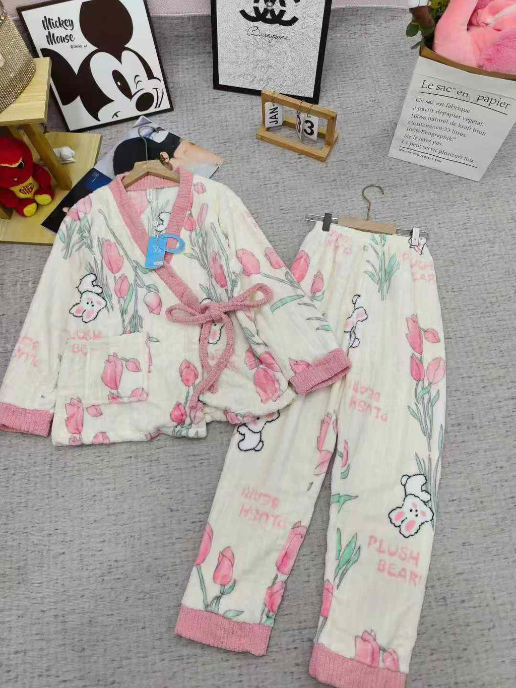 Women's winter flannel pajamas