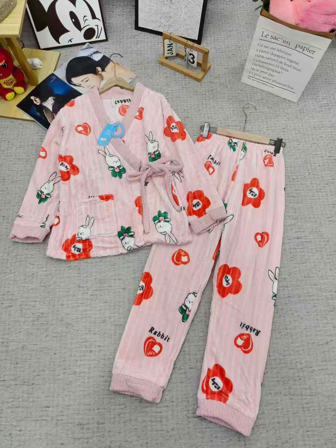 Women's winter flannel pajamas