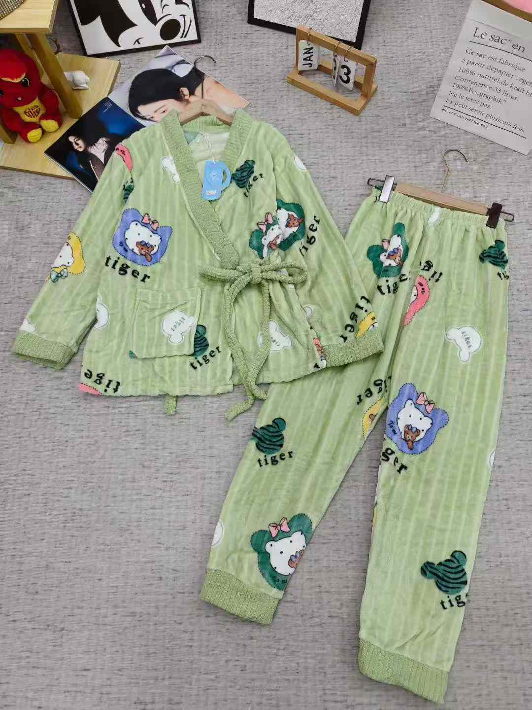 Women's winter flannel pajamas