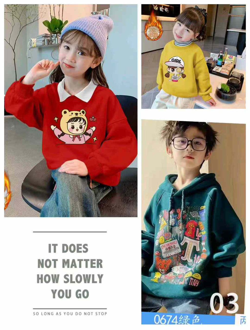 Kid's fleece pullover sweater