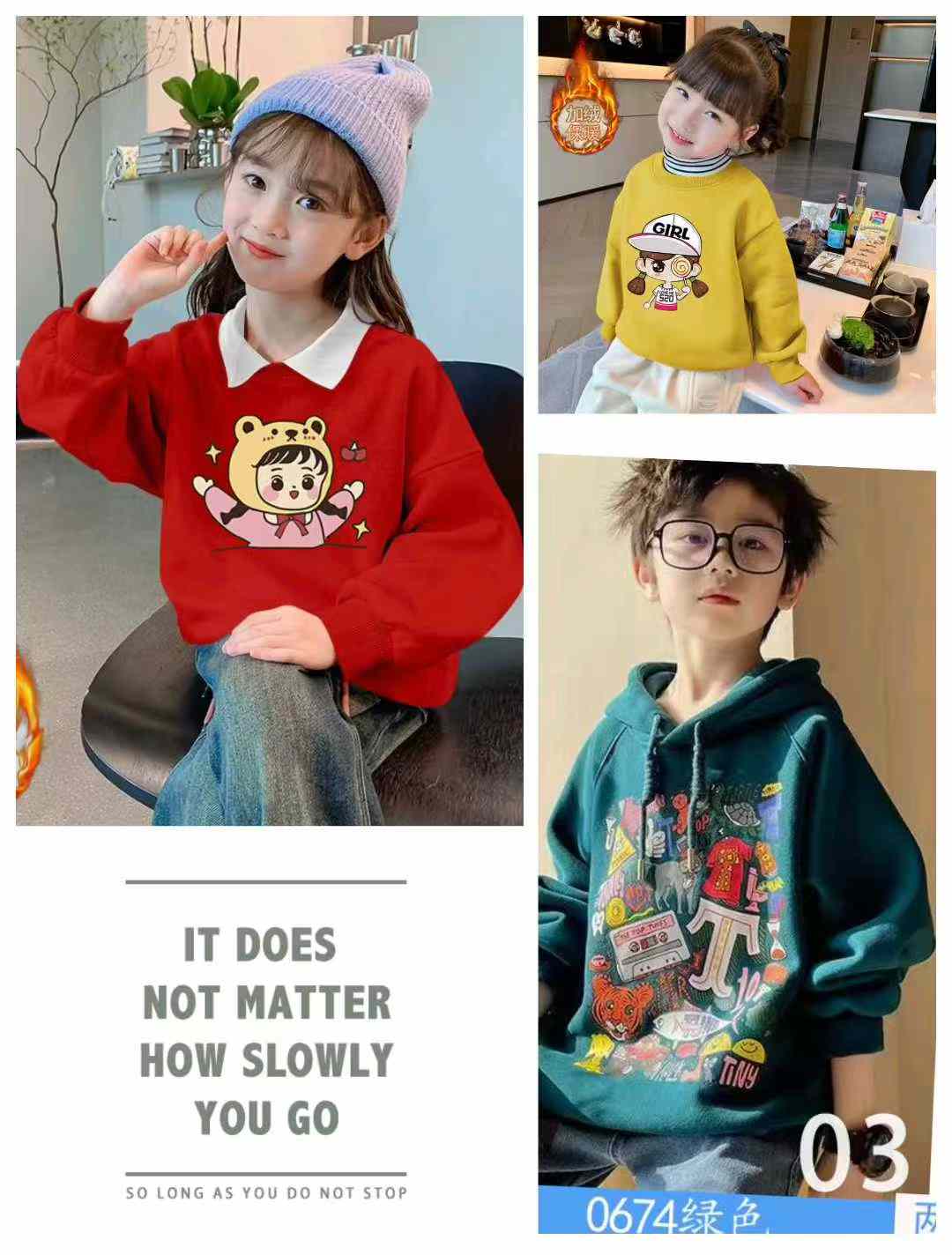Kid's fleece pullover sweater