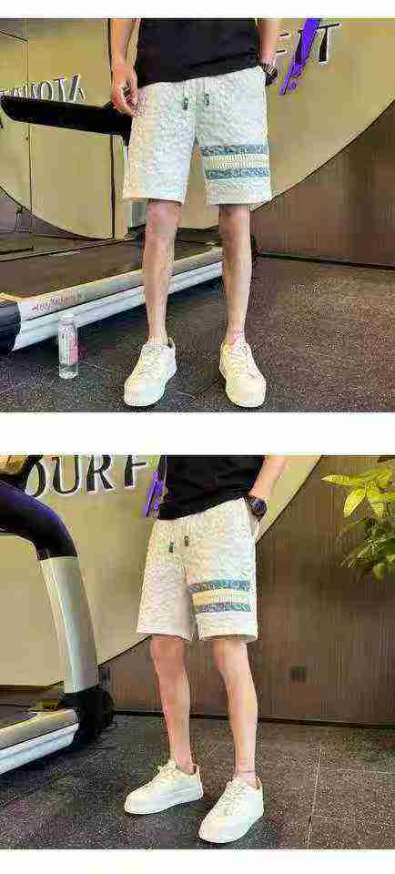 Men's jacquard five-pair pants