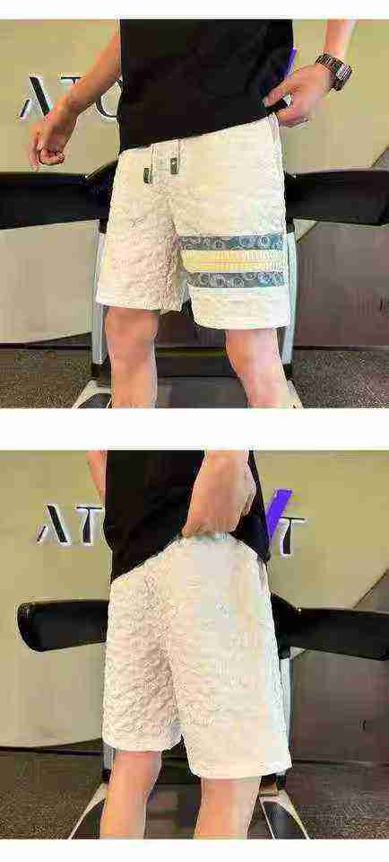 Men's jacquard five-pair pants