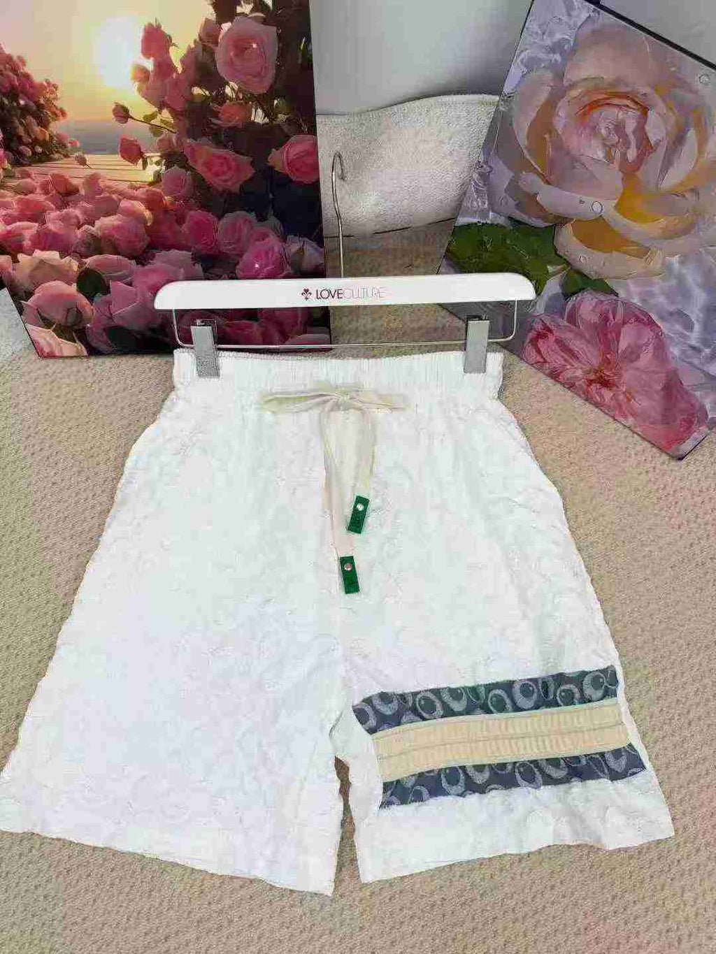 Men's jacquard five-pair pants