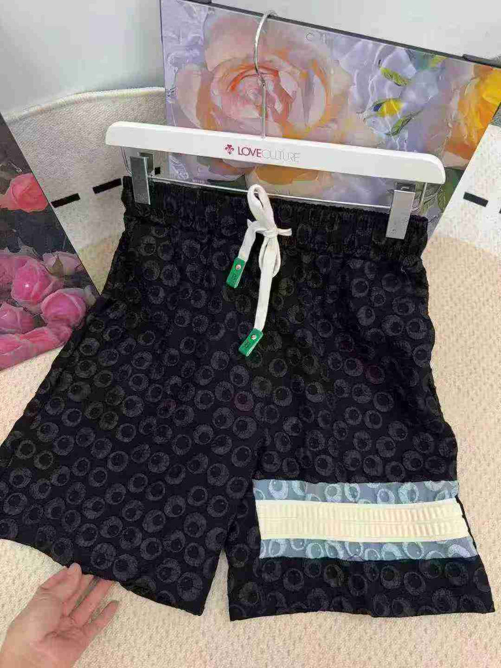 Men's jacquard five-pair pants