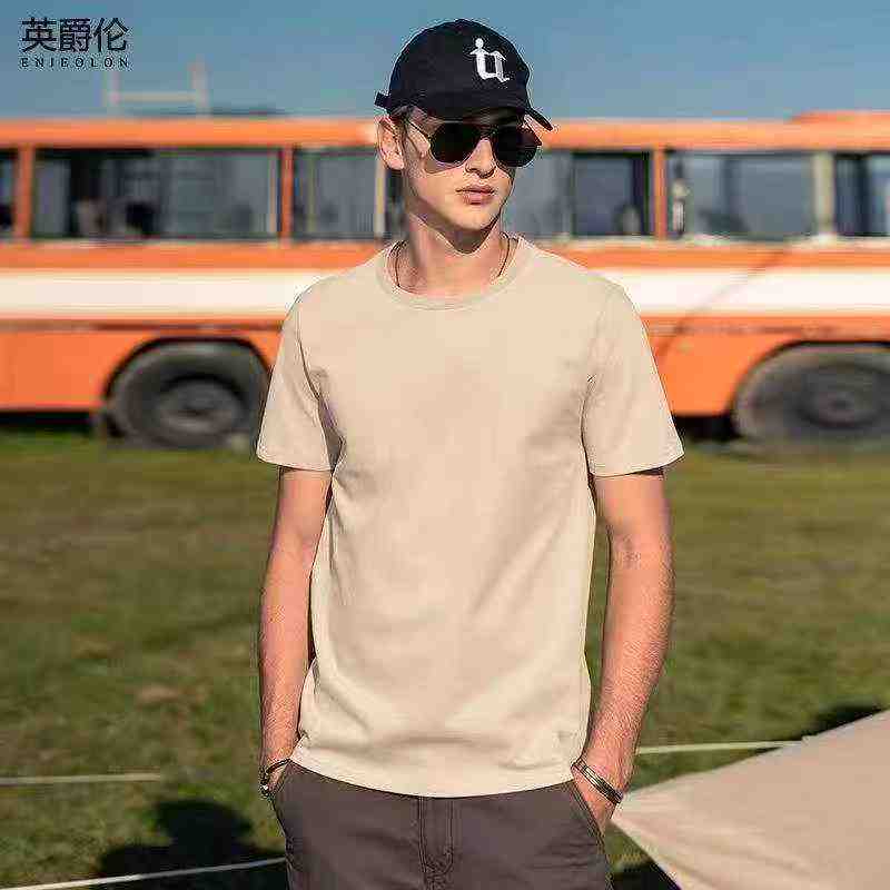 Men's light-colored T-shirt