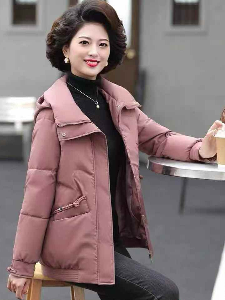 Women middle-aged puffer coat