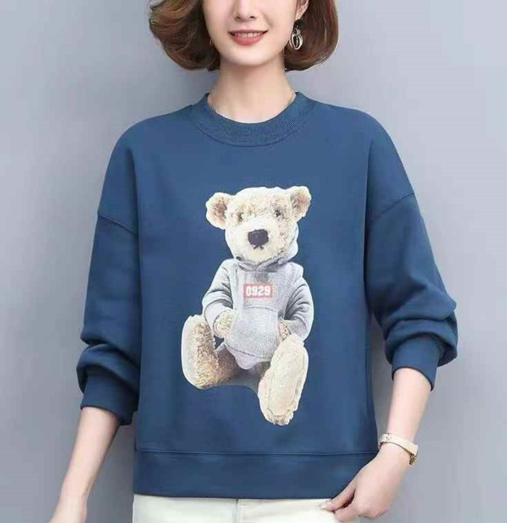 Women middle-aged round-neck sweatshirt