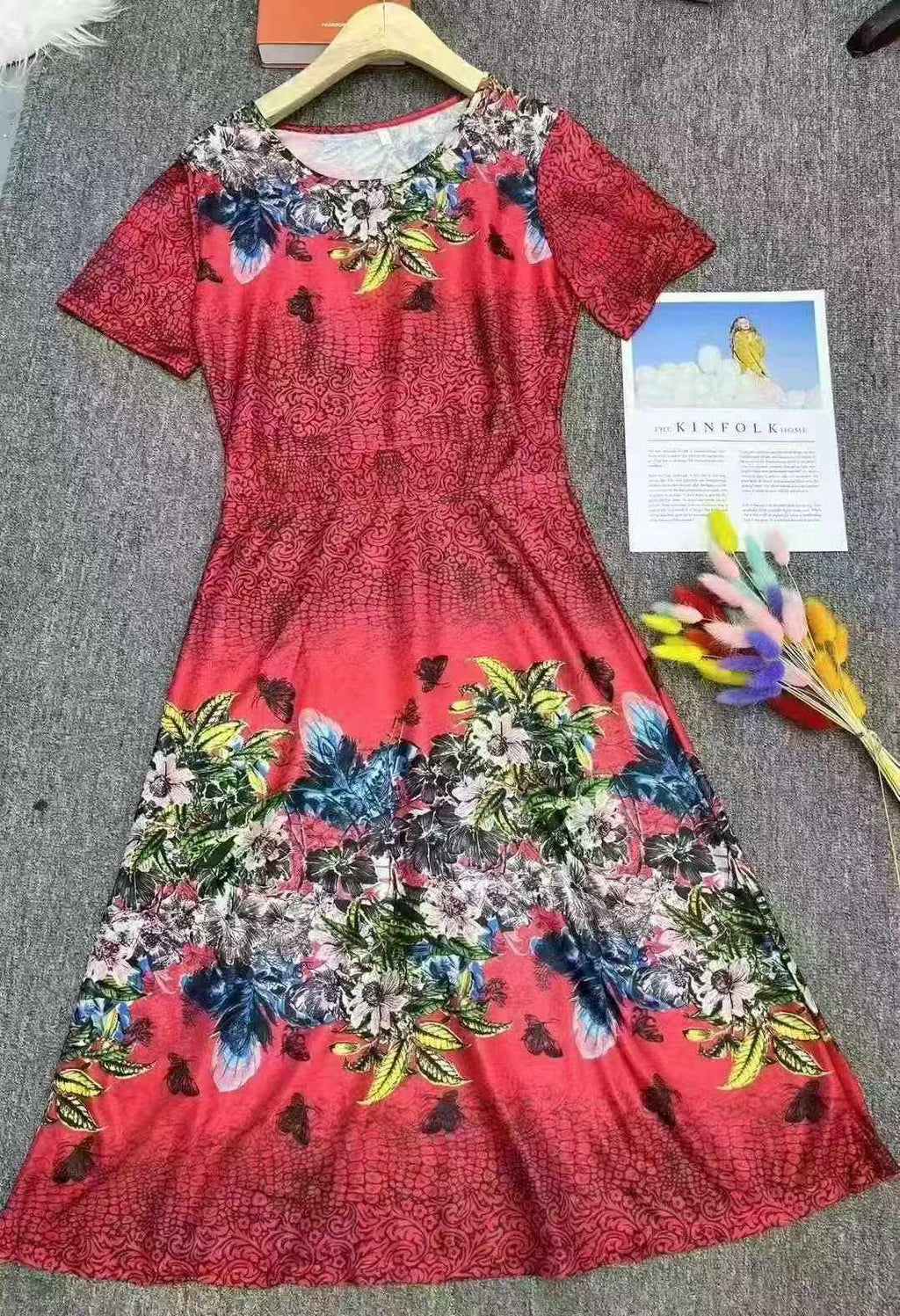 Middle-aged women's breathable dress