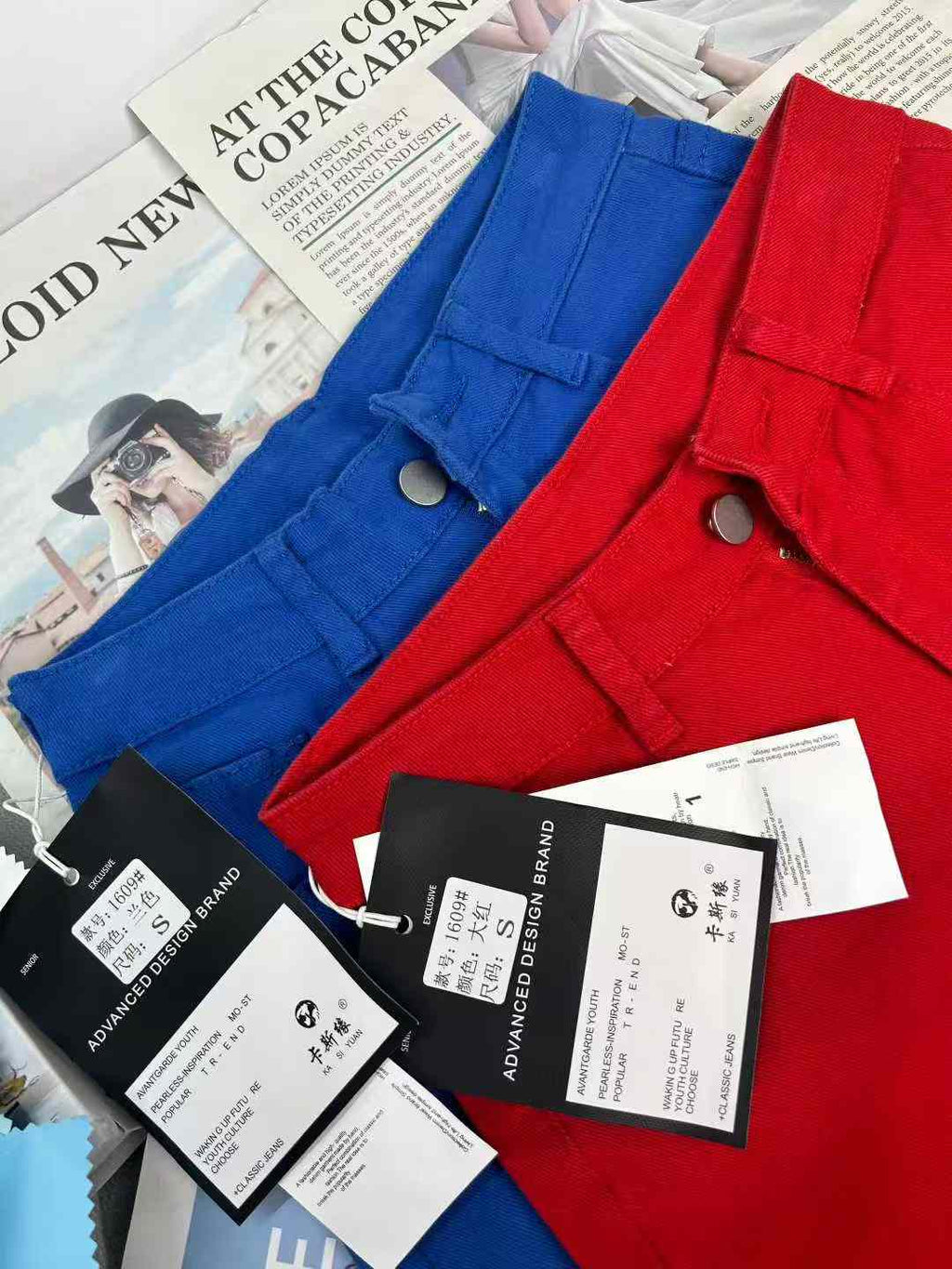 Women's stretch five-pocket pants