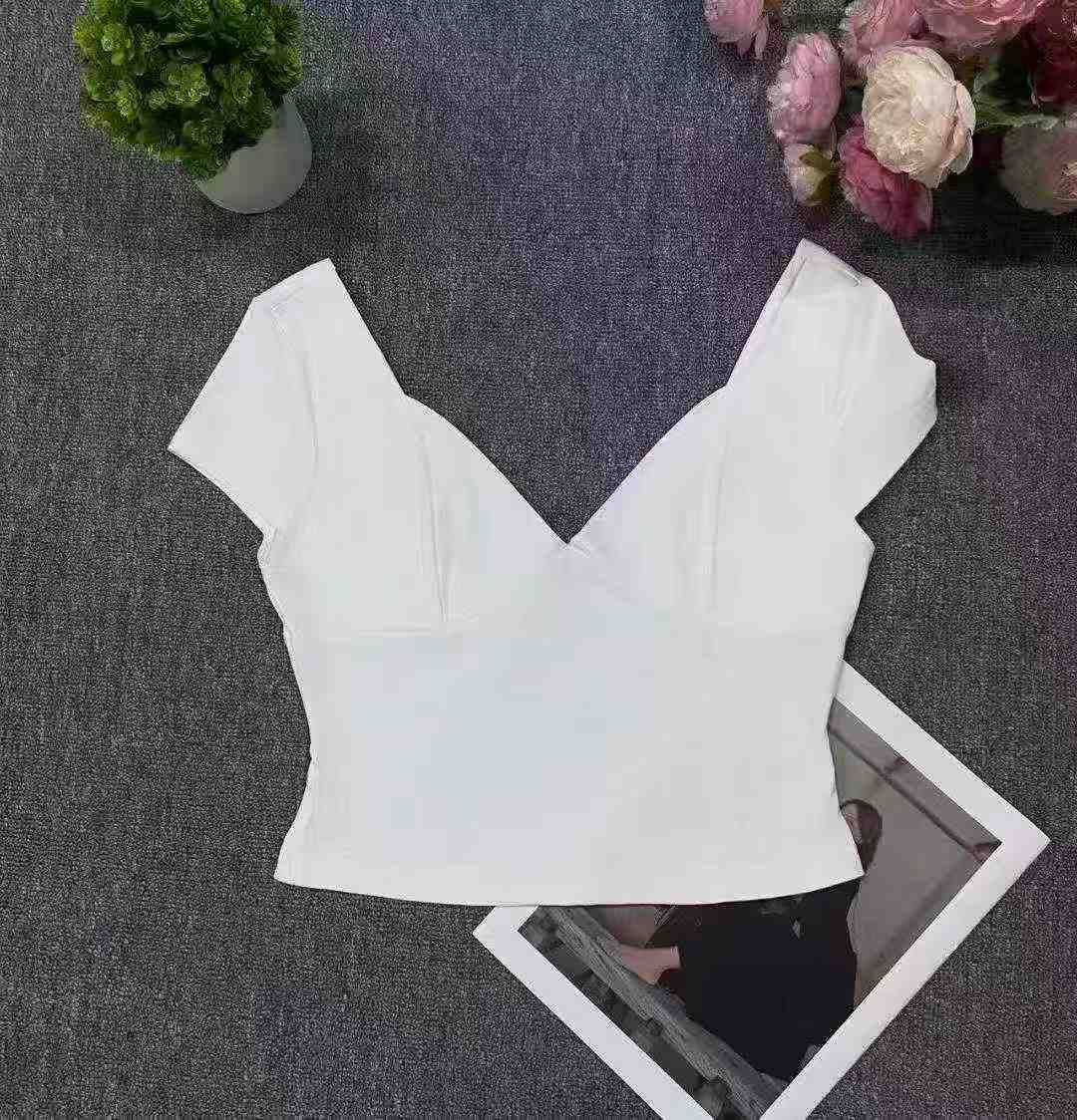 Women's multi-color V-neck vest