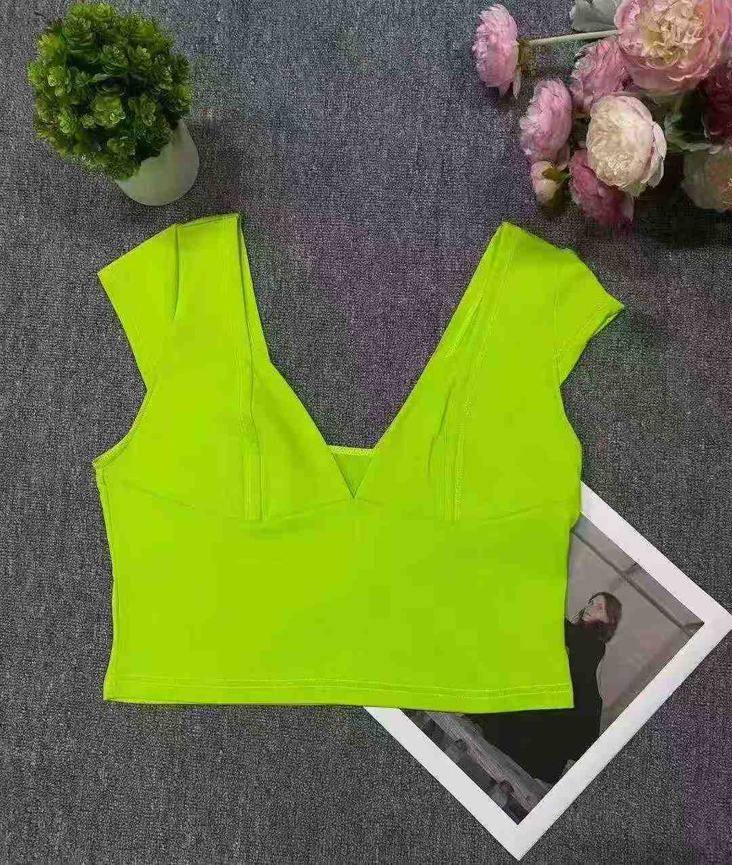 Women's multi-color V-neck vest