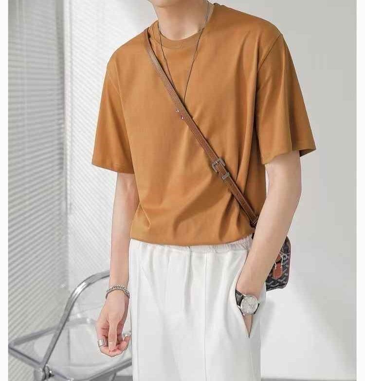 Mens pure color T-shirts