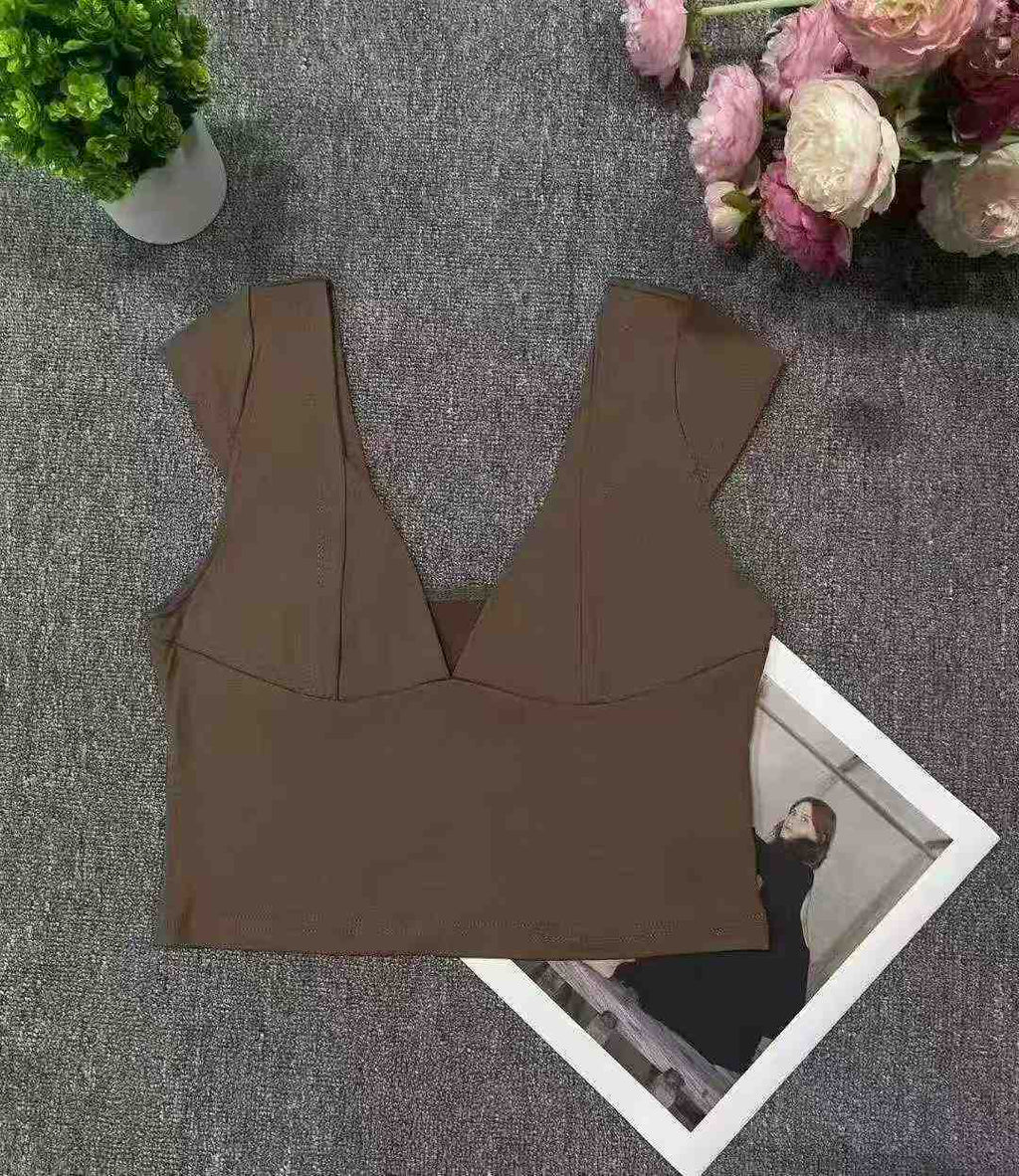 Women's multi-color V-neck vest