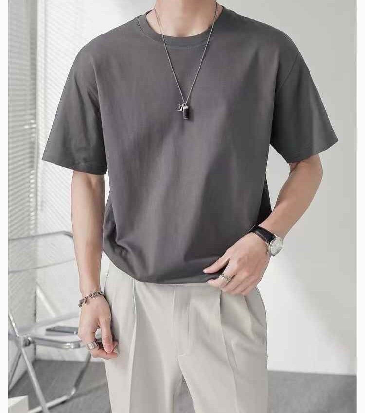 Mens pure color T-shirts