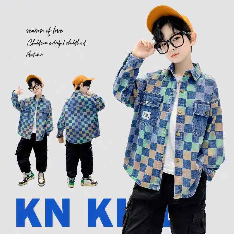 Kid's checkered jacket coat