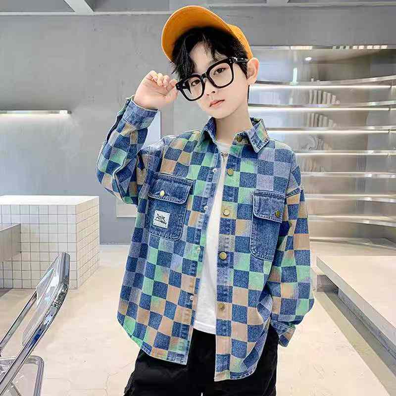 Kid's checkered jacket coat
