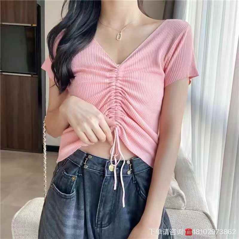 Women drawstring T-shirts