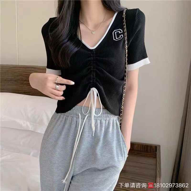 Women drawstring T-shirts