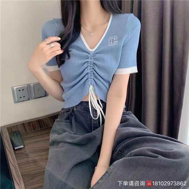 Women drawstring T-shirts