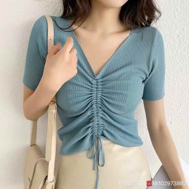 Women drawstring T-shirts