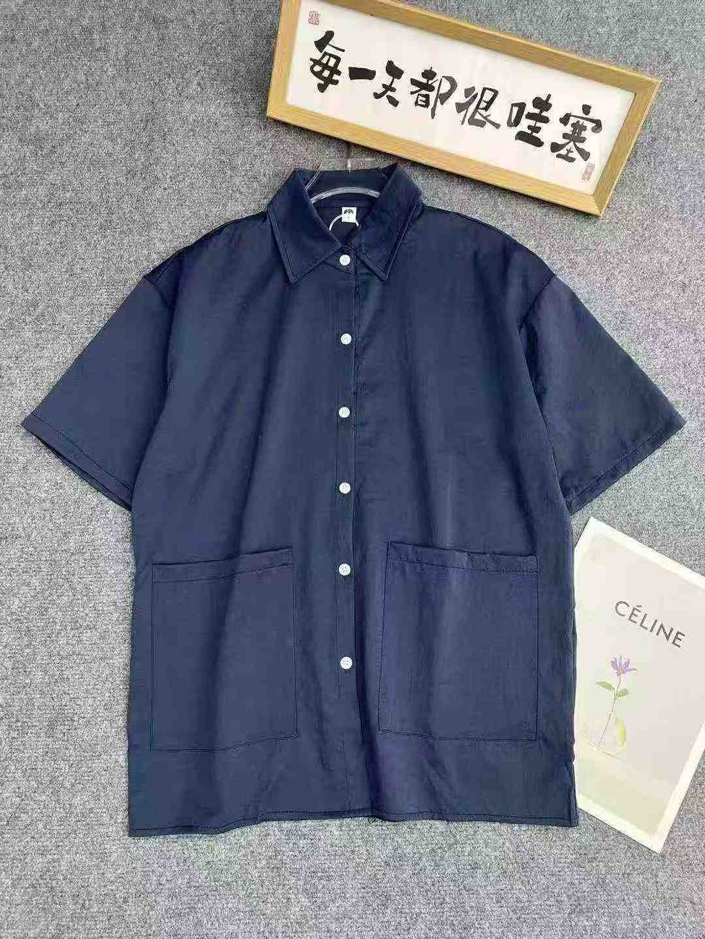 Women's loose-fitting reblousetro deep blue